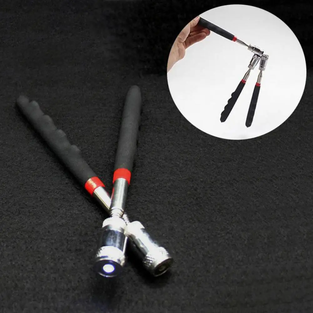 

50% HOT SALES!!! LED Magnetic Telescopic Pen Stainless Steel Iron Bar Screw Nut Picking-up Tool