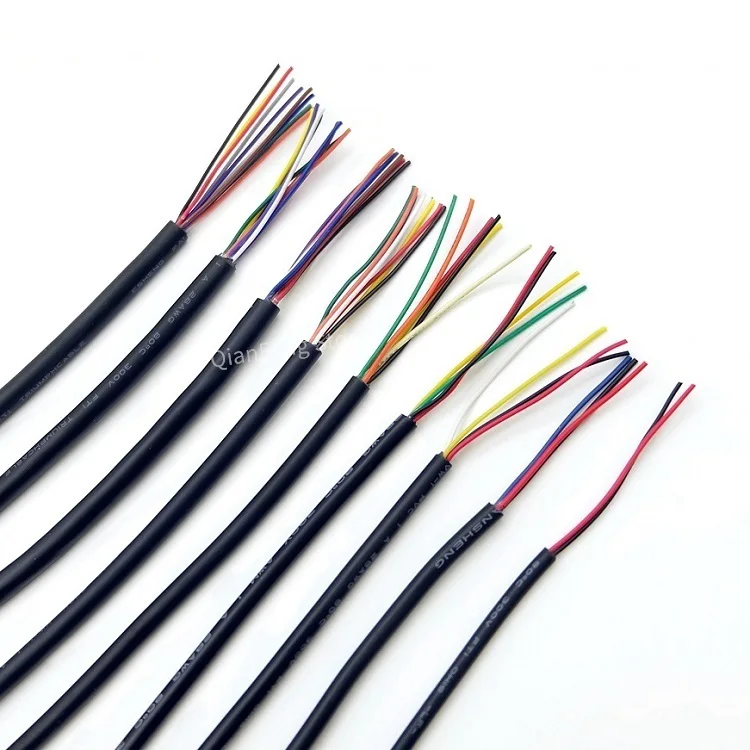 1 м обшитый провод кабель 18AWG Channl аудио линия 2 3 4 5 6 7 8 ядер изолированный мягкий