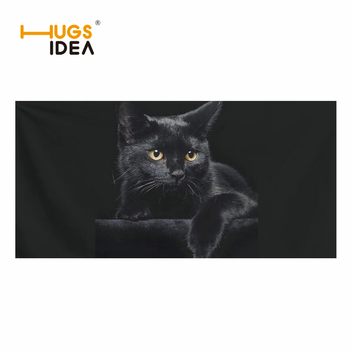 

Крутое банное полотенце с рисунком черной кошки, s 3D пляжное полотенце с изображением героев мультфильмов полотенце из микрофибры, домашний...