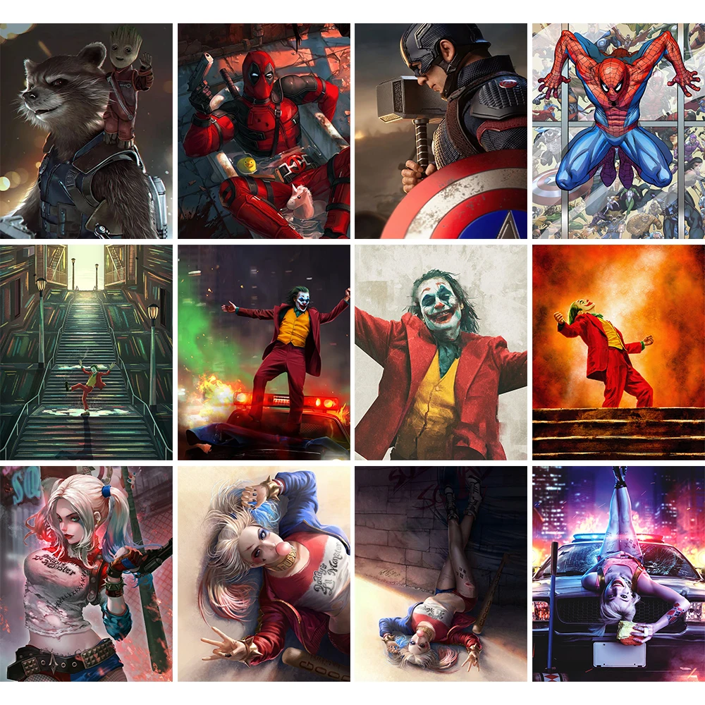 Набор картин для раскрашивания по номерам персонажи из фильма|Картины номерам| |