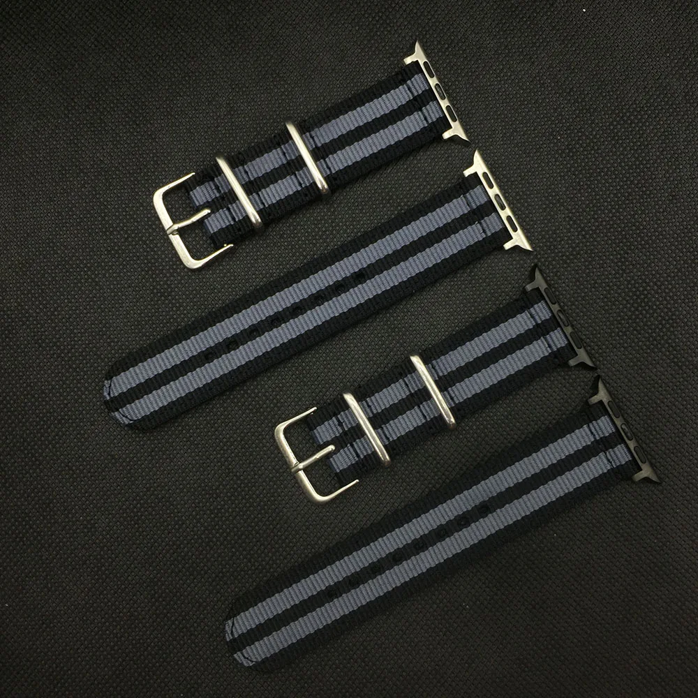 

Нейлоновый ремешок для наручных часов Apple Watch Series 5/4/3/2/1 ремешок для наручных часов Спорт Тканые часы браслет, 42 мм, 38 мм, 44 мм, ремешок для нару...