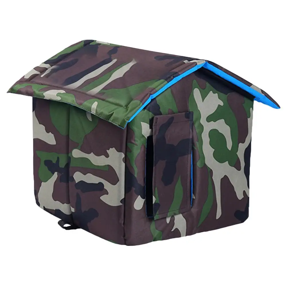 

Домик для домашних животных, водонепроницаемый погодозащищенный уличный домик для собак и кошек, домик-палатка, складная кровать, укрытие д...