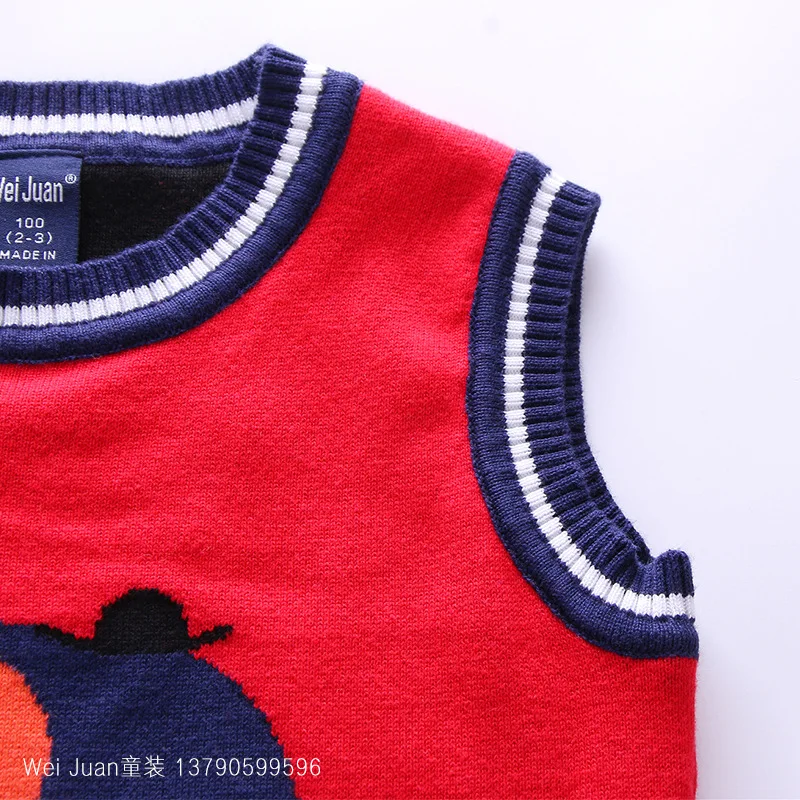 Осенне-осенний свитер для маленьких мальчиков жилет милая хлопковая одежда топы