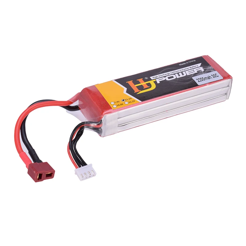 

HJ 11.1V 2200mAh 30C 3S Lipo Battery T Plug High Discharge Powerful for RC Drone Car Boat Quadcopter RC Model