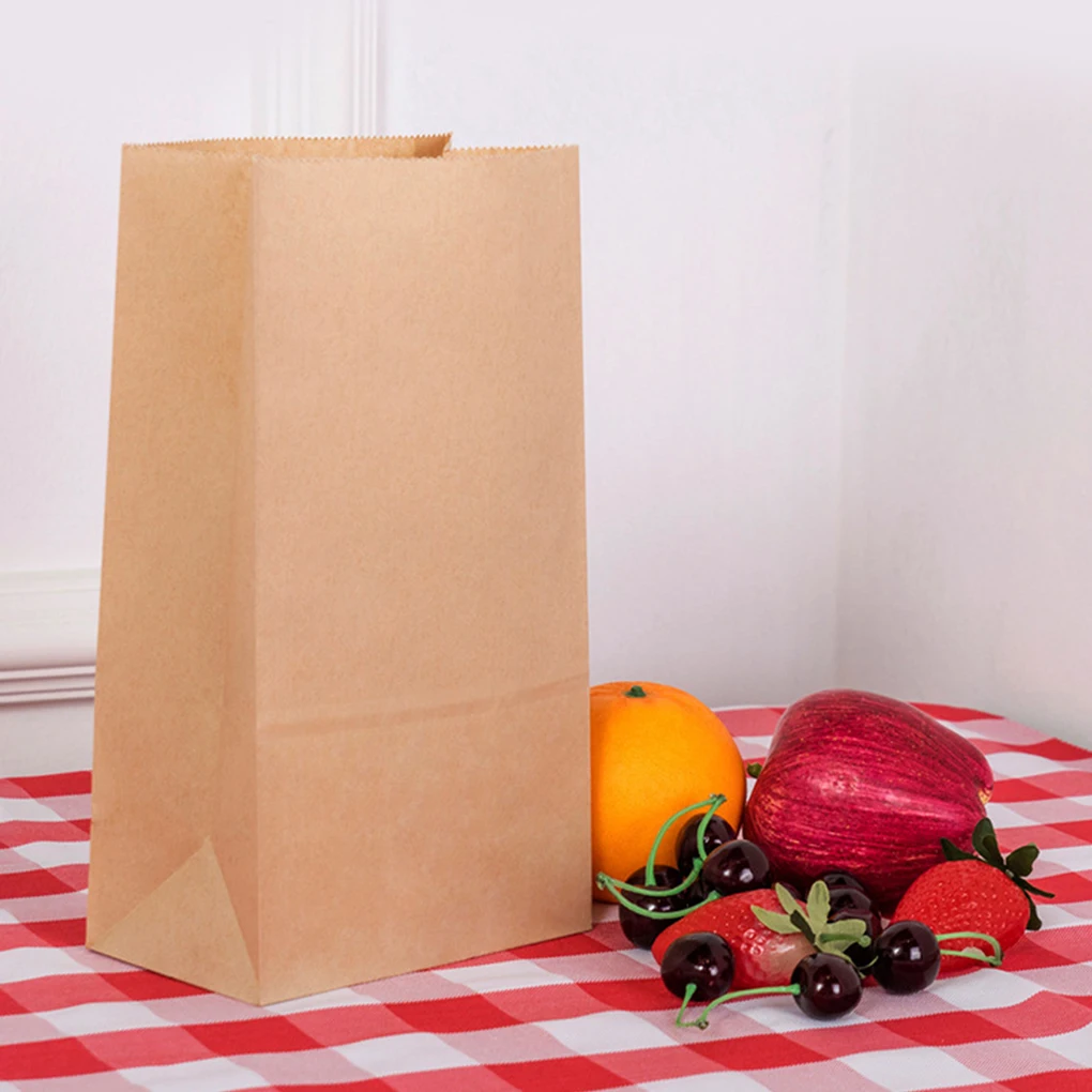 50 шт. крафт Бумага сумки плоский жиронепроницаемый закуски печенье сэндвич Еда