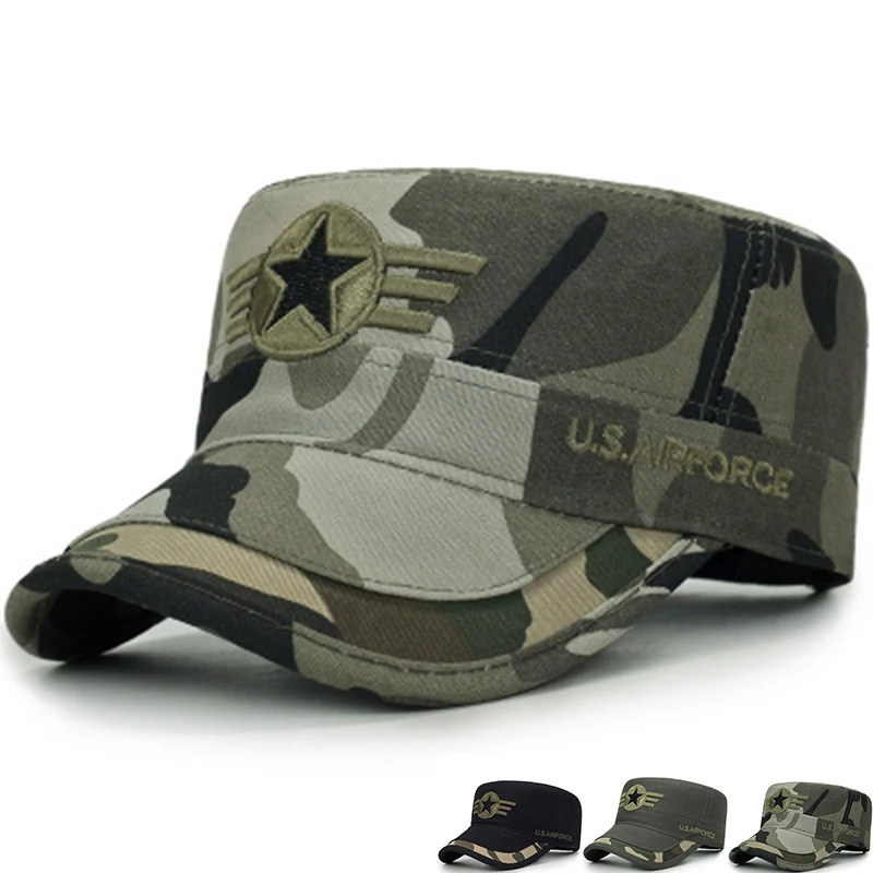 

Кепка мужская камуфляжная в стиле милитари, модная шапка с плоским верхом для спорта на открытом воздухе, шапка от солнца в стиле хип-хоп, Ке...