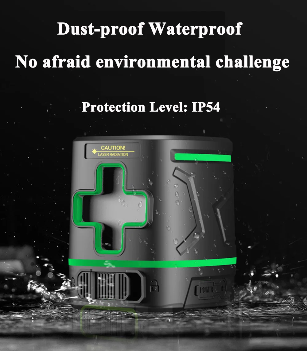 SNDWAY 2-линейный лазерный уровень с зеленым лучом самонивелирующийся вертикальный