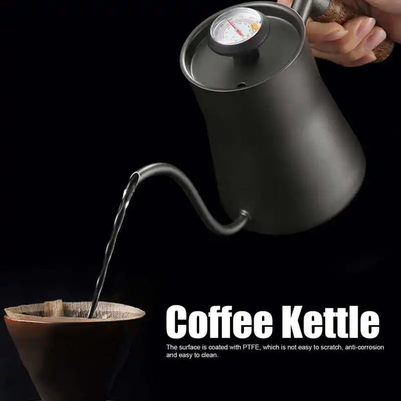 

Coffee Maker Coffee Pot 650ml Long Narrow Spout Coffee Kettle Long Swan Neck Thin Mouth Non-Stick 304 Stainless Steel
