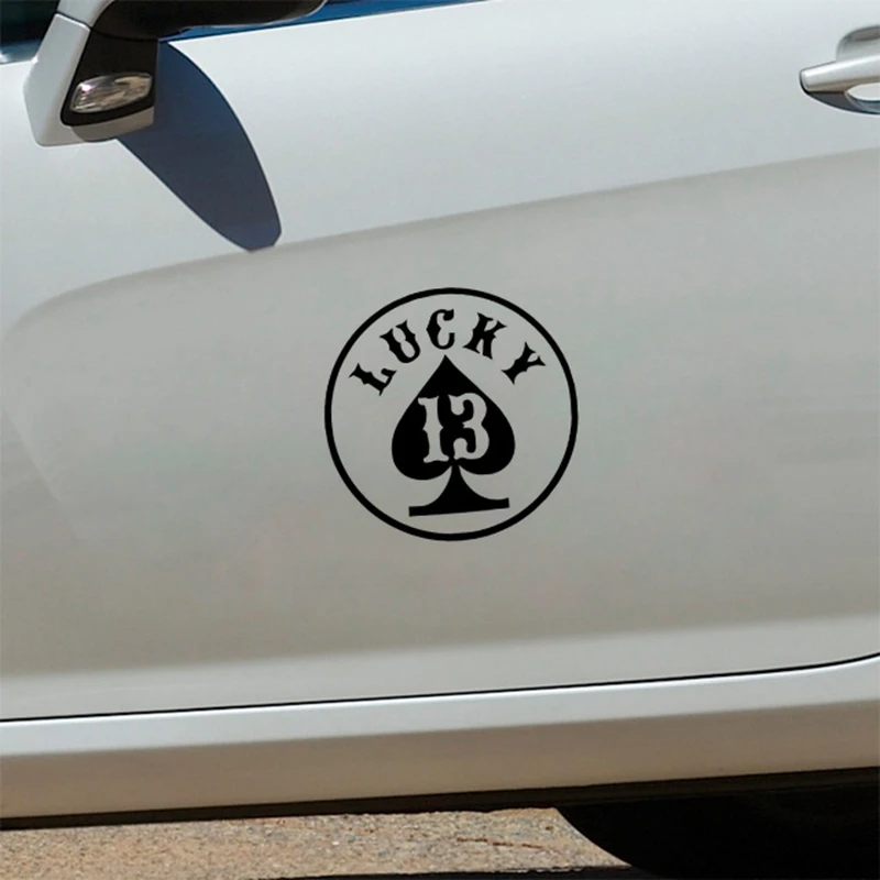

Hot Personality LUCKY NUMBER 13 Car Sticker Windshield Bumper Motorcycle Helmet Decal KK Vinyl Cover Scratches Waterproof PVC
