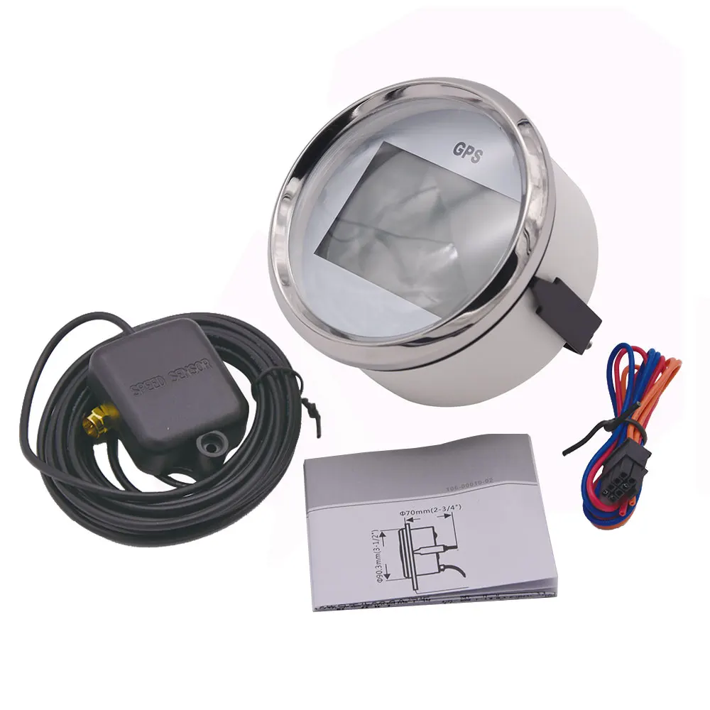 85 мм gps одометр 0-999 узлов км/ч mph 12 V/24 V lcd цифровой спидометр автомобиля с подсветкой морской яхты Мотоцикл лодка автомобиль