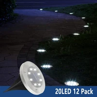 20 led outdoor garden solar underground light villa front lawn decorative lamp waterproof supplies for pathway lawn light