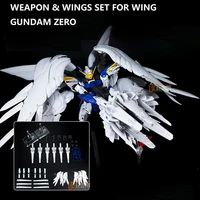 weapon set and wings for mg 1100 wing gundam zero ew ver ka xxxg 00w0 snow white type