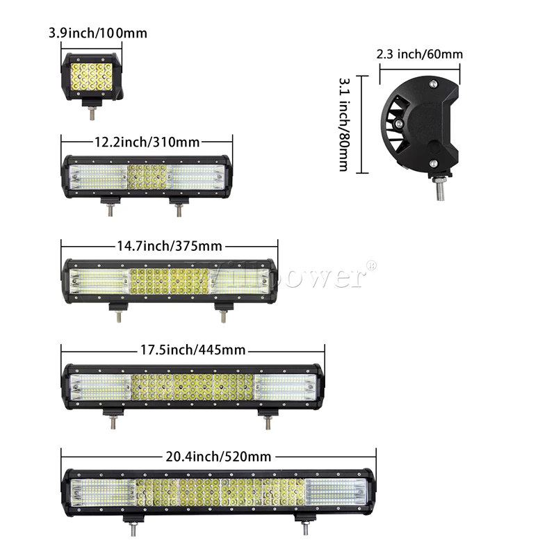 Светодиодная противотумансветильник фара для автомобиля 4 12 15 18 20 дюймов