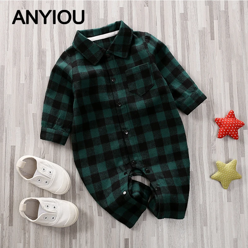 Детская одежда простая для маленьких джентльменов на весну и осень клетчатая