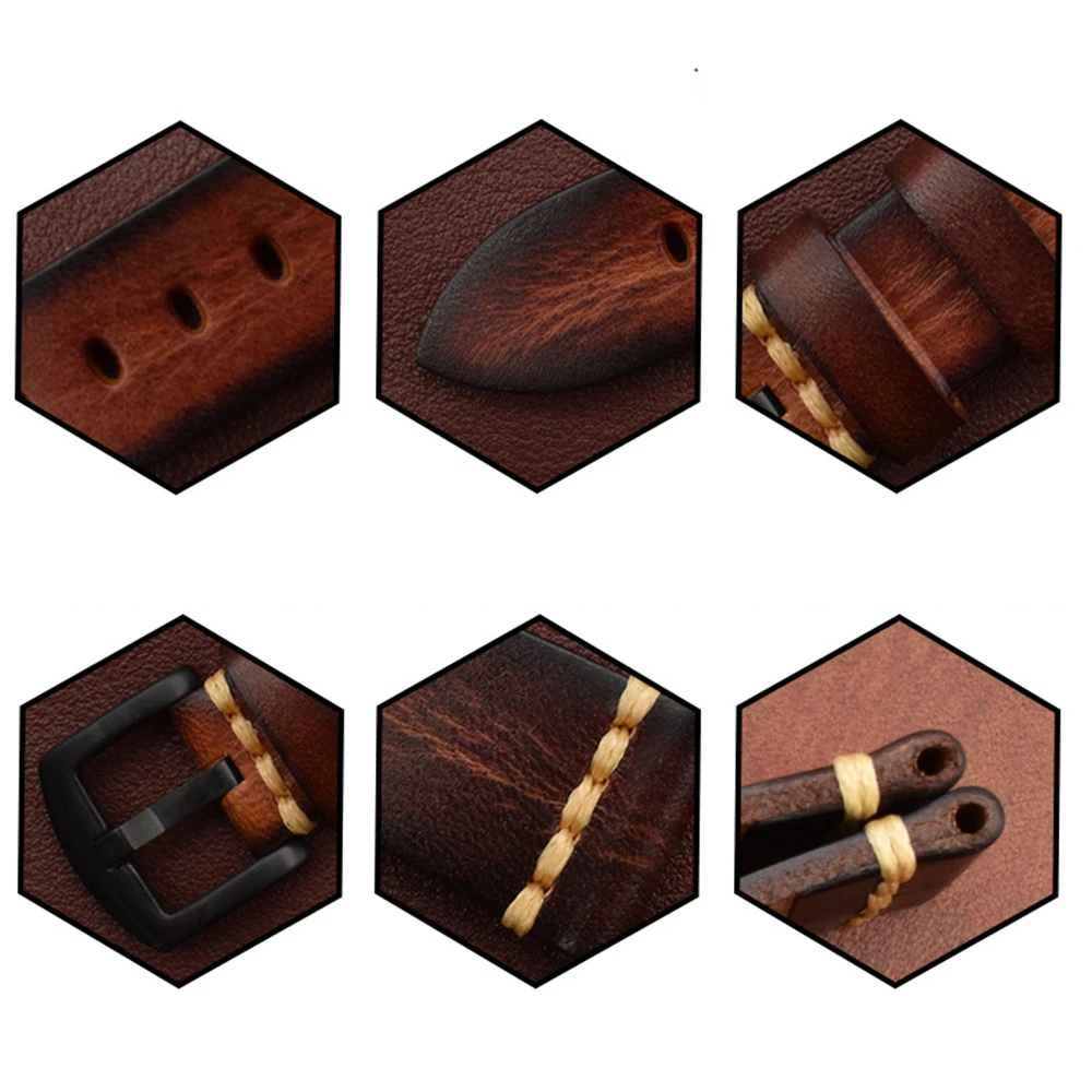 

22mm 20mm leather Strap for huawei gt 2 Samsung Galaxy Watch 42mm 46mm active 2 Gear S3 Frontier Classic Amazfit band correa