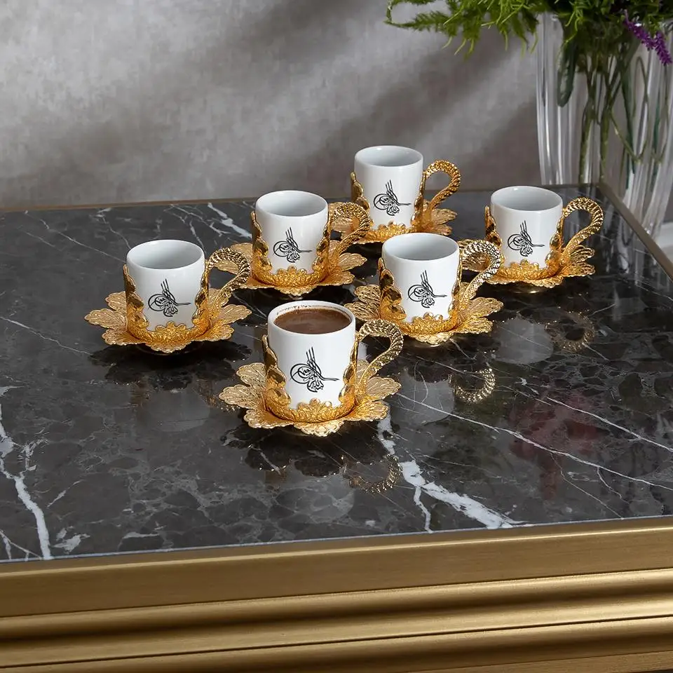 Аутентичный турецкий кофейный набор в эспрессо с узором кофейная посуда