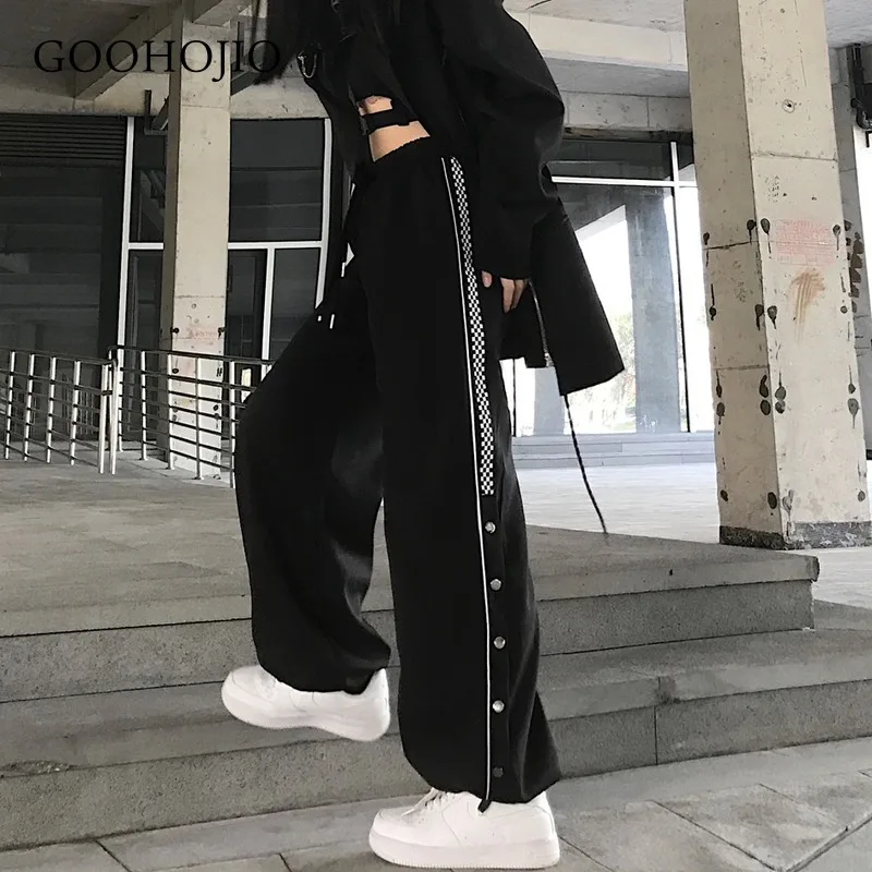 

GOOHOJIO 2021 New Fashionable Oversized Women Trousers Spring Autumn Wide Leg Pants for Women All-match Loose Sweatpants Women