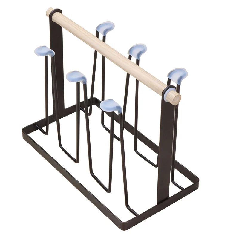 Подставка для сушки чашек нескользящая железная подставка кружек с крючком