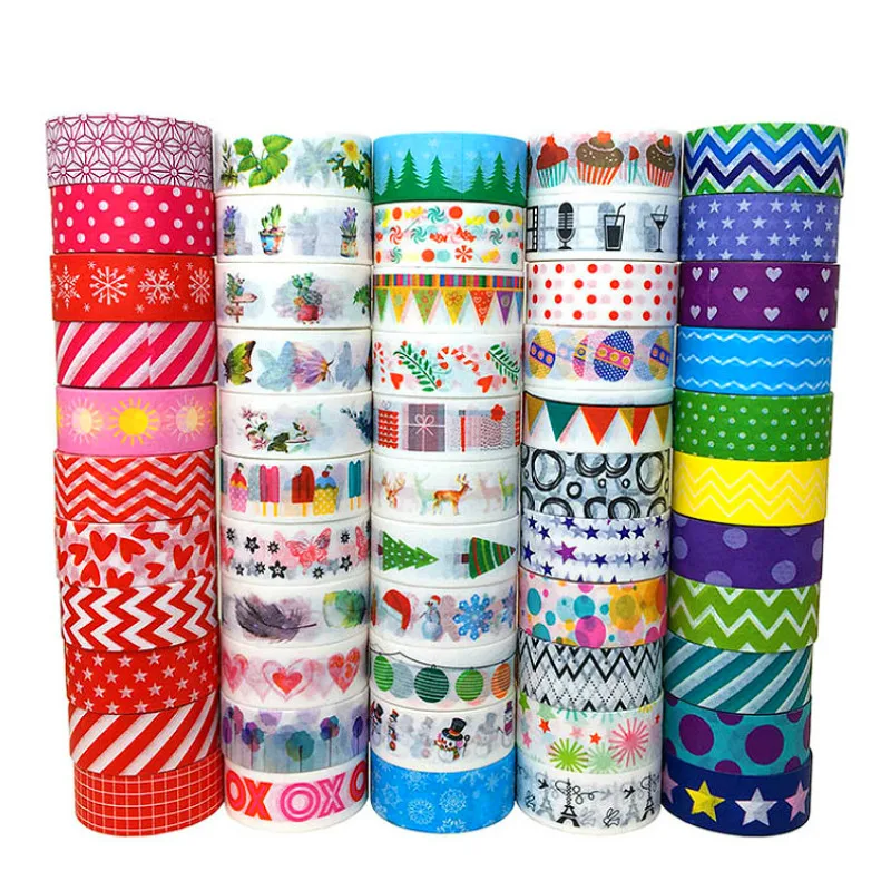 

7@# 1Pcs Washi Paper Scrapbooking Tape Stickers Various Marvellous Diy Self-Adhesive Birthday Festival Decorations Craft Paper