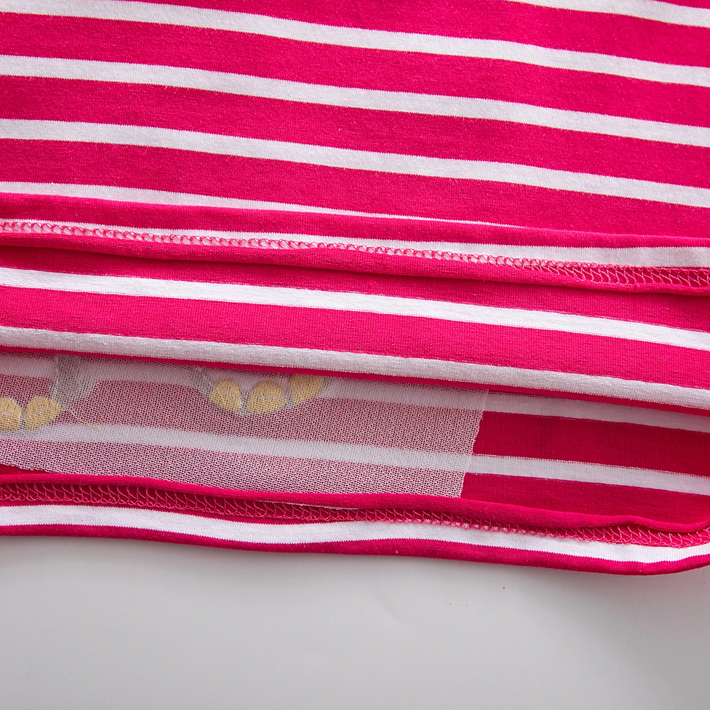 

Jumping Meters Short Sleeve Girls Party Dresses Cotton Stripe Tunic Baby Girls Summer Clothes Kids Fashion Elephant Frocks