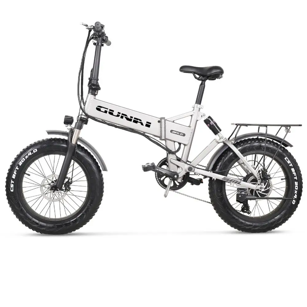 Электрический горный велосипед GUNAI 20 дюймов 500 Вт 48 В Ач литиевый аккумулятор
