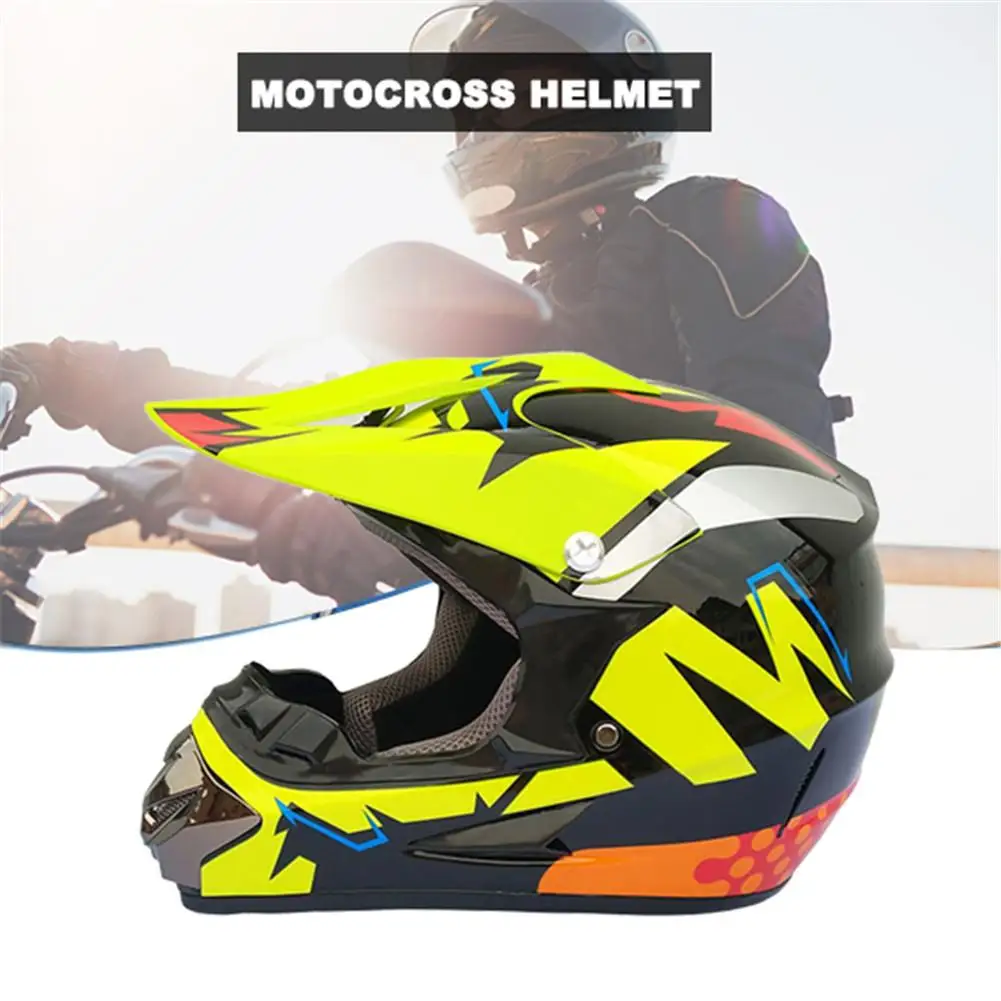 

Motocross Helmet Unisex-Child DOT Kids Youth ATV Off-Road Dirt Bike Motocross Helmet Gear Combo With Mask Gloves Goggles