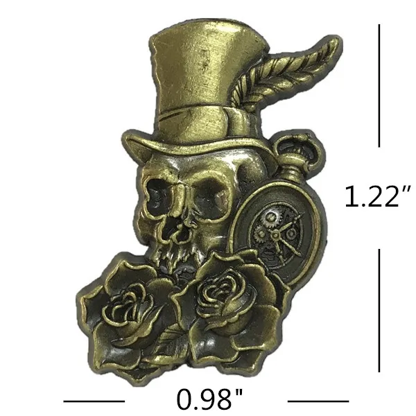 Skull 3 Металлическая наклейка desot Fox самоклеющаяся для Zippo отделка для прикуривателя морская война клей на металлическом куске для керосиновой масляной зажигалки - Цвет: Skull 3
