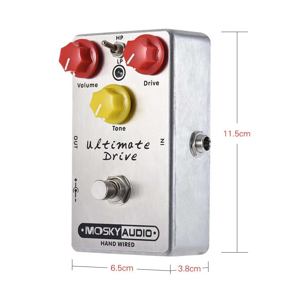 

Guitar Effect Pedal Ultimat/e Drive Drive Overdrive Full Metal Shell True LED Light Sustain-laden Distortion Basses Accessories