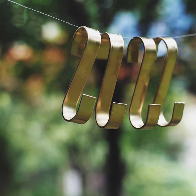 S образный настенный крючок/латунный крючок для подвешивания одежды шляпы шарфа