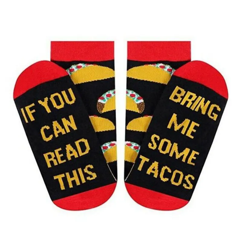 Носки унисекс мужские женские носки с надписью If You Can Read This Bring Me Some Tacos принтом