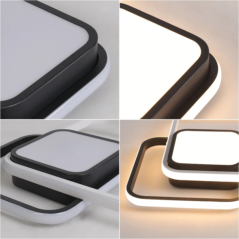 

Modern simple white black bedroom led ceiling lamp restaurant study kitchen furniture creative home decoration LED lighting