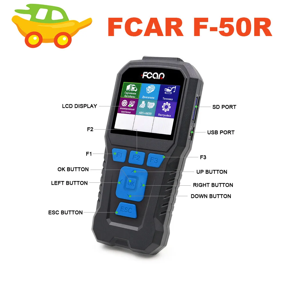 100% Оригинальный диагностический сканер FCAR для считывания ошибок дизельных