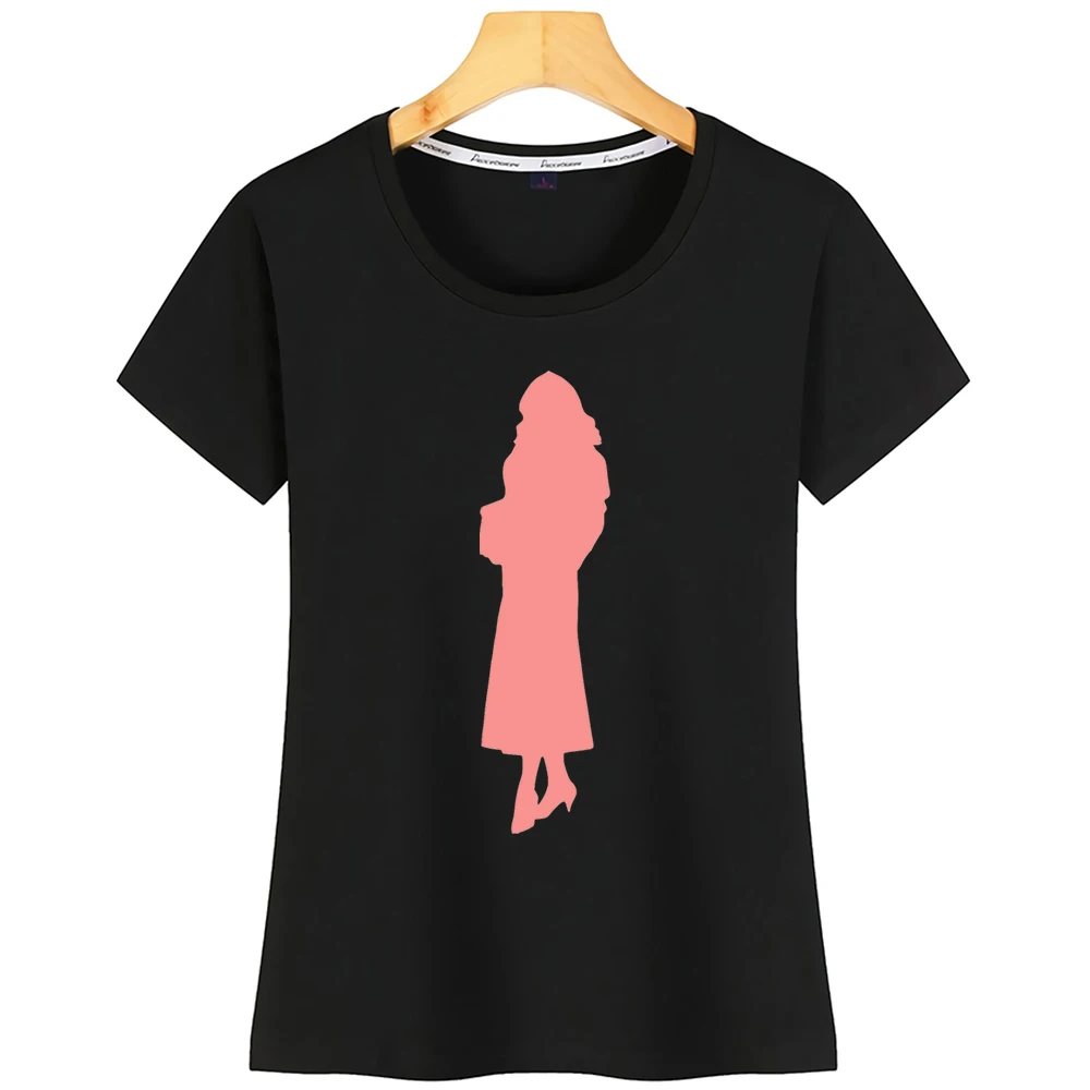 

Tops T Shirt Women Silhouette Femme 106 Heather Fit Black Short Tshirt