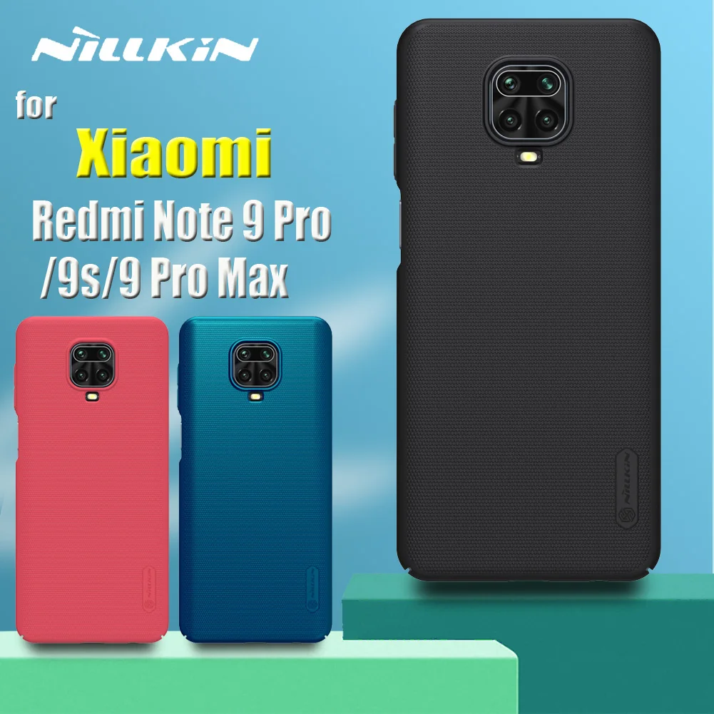 

for Xiaomi Redmi Note 9 Pro Max 9s Case Nillkin Super Frosted Shield Hard PC Phone Back Bag Cover on Redmi Note9 Pro Max Funda