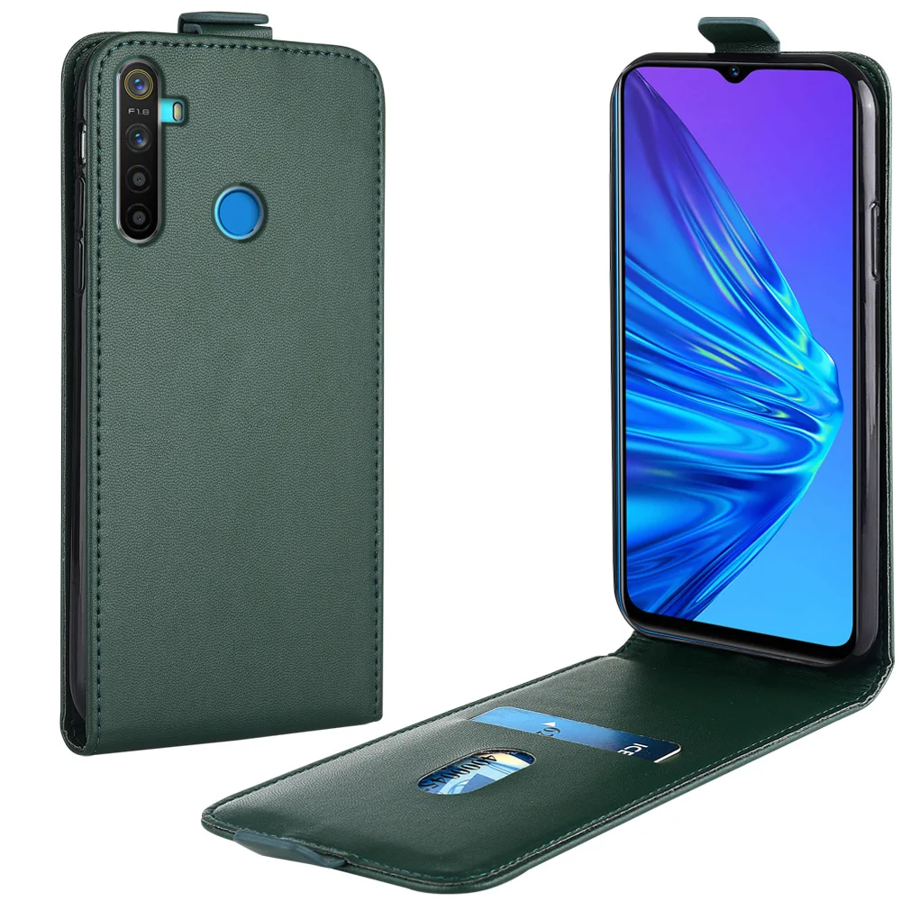 

Кожаный чехол с откидной крышкой для Realme 5, чехол RMX1911 RMX1919 RMX2032, Вертикальный чехол для Realme5, чехол, сумка для телефона