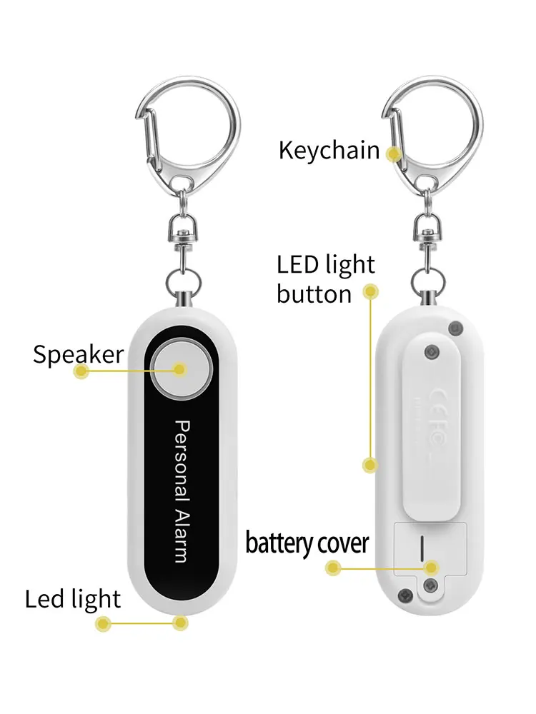 

Women's self-defense and wolf guard Keychain security alarm Back clip portable alarm