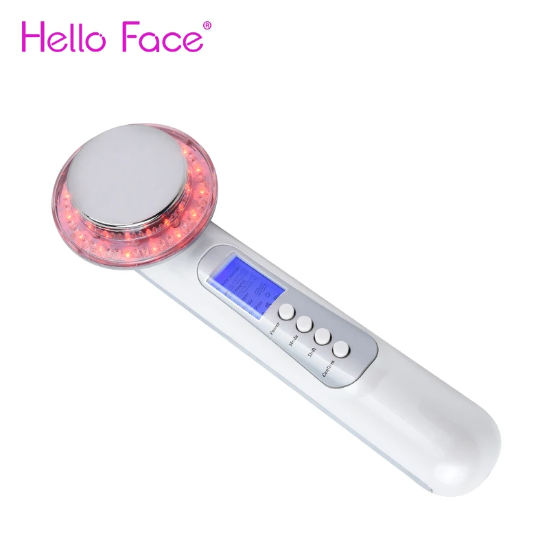 Beste Ultrasone 5 In 1 Gezicht Lifting Rf Machine Thuisgebruik Rf Schoonheid 1Mhz Afslanken Instrument Foton Therapie Trillingen Huid Massager
