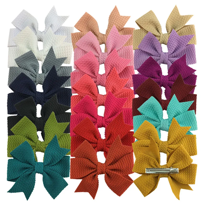 Оптовая продажа 120 шт./лот вафельная ткань SIYUAN бант для волос с клипсой девочек 9