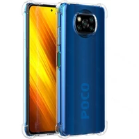 Poco Phone Case Anti-fall Soft TPU Case for Xiaomi PocoX3 NFC Transparent Soft Little Pocophonex3 X3nfc Back Cases