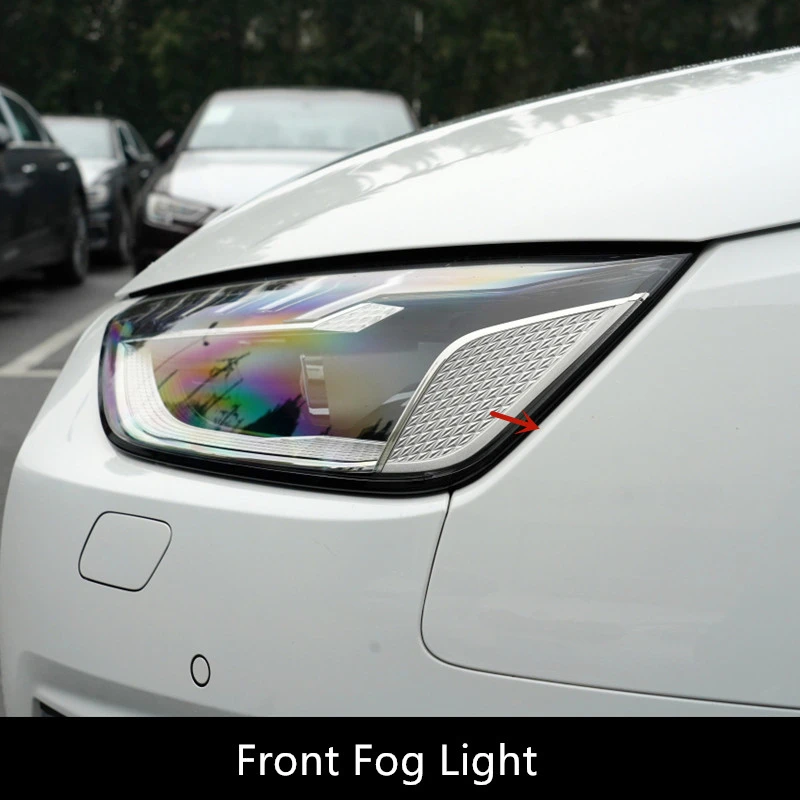 Углеродное волокно Цвет передние фары рамка под брови украшения Стикеры