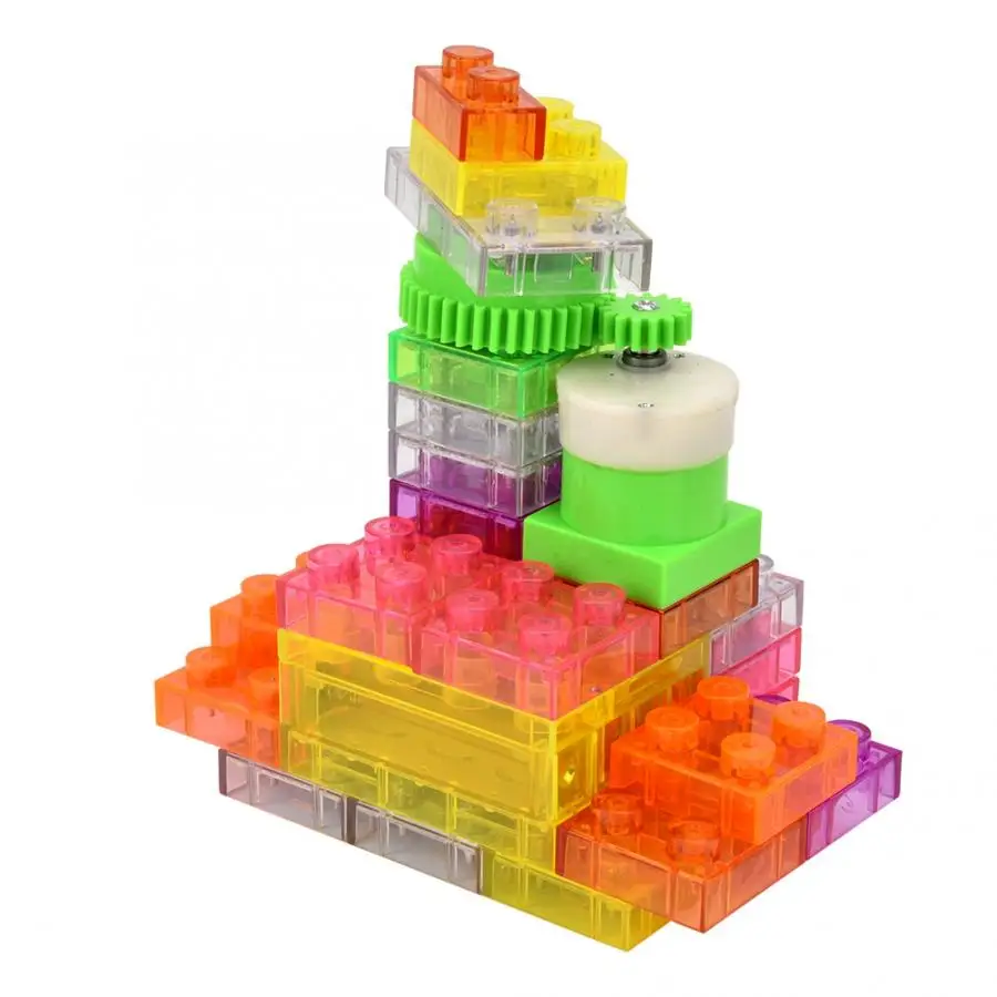 42 шт. Детский Электронный конструктор с подсветильник кой|Блочные конструкторы| |