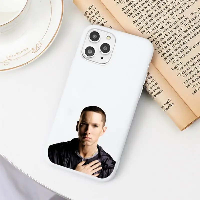 

Eminem American rapper Phone Cases Candy Color for iPhone 6 7 8 11 12 s mini pro X XS XR MAX Plus