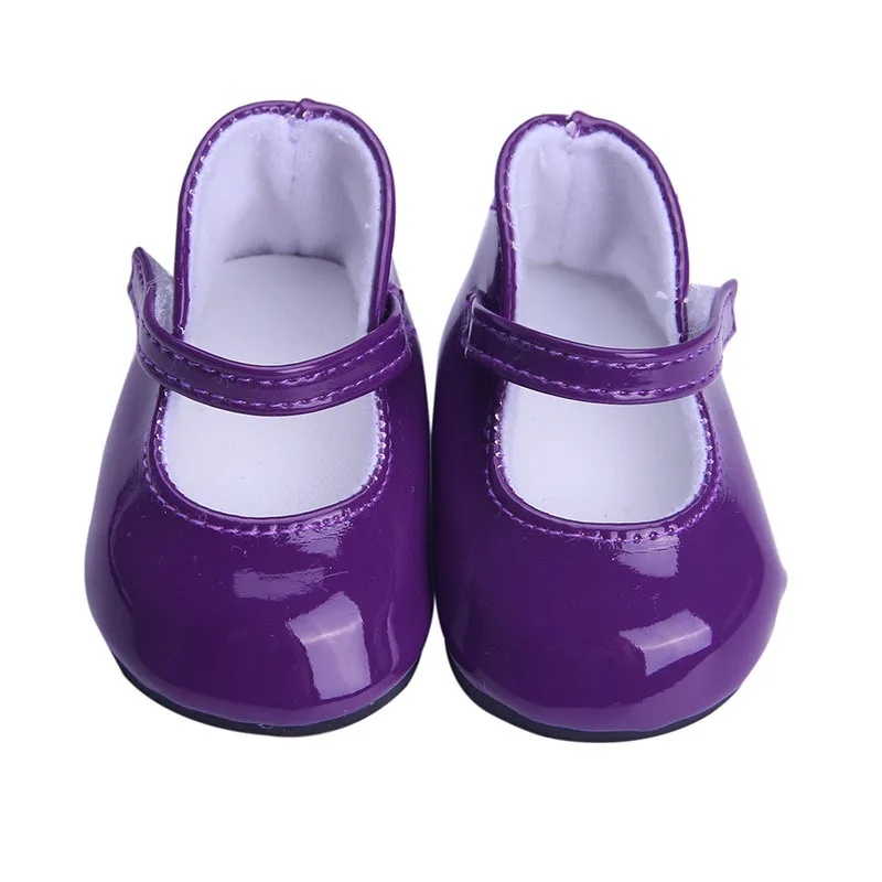 Shoes purple Одежда для куклы 43 см для ухода за ребенком для мам, детские куклы, 4 предмета(рубашка+ юбка+ пальто+ галстук-бабочка), школа и офис застежки форма для 18 дюймов, принятые в США и детские Bew кукла - Цвет: Shoes purple