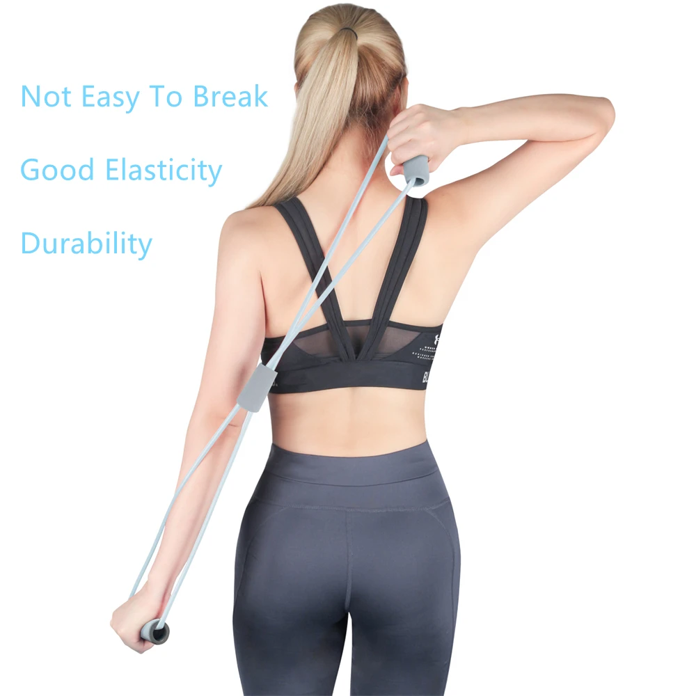 

Yoga Pull Back Open Shoulder 8 Character Stretching Rope Fitness For Home Yoga Band Women Elastic Belt