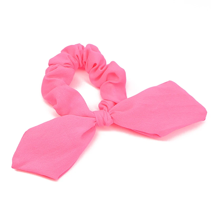 Женская флуоресцентная резинка для волос с заячьими ушками и бантиком бантиками