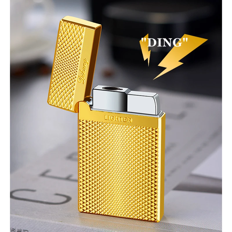 New Ping Sound Turbo Torch Lighter Windproof Jet Butane Gas Inflated Lighter Pipe Cigar Cigarette Lighter Gadgets or Men