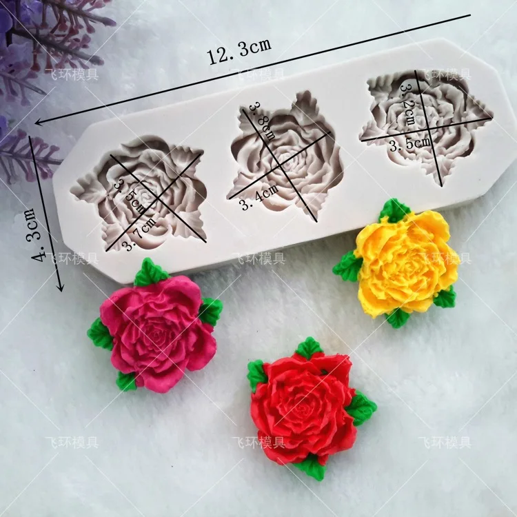 

1pc Rose Flowers lace cake mold fondant mold silicone mould cake decorating tools DIY cake baking Tools FTM1468