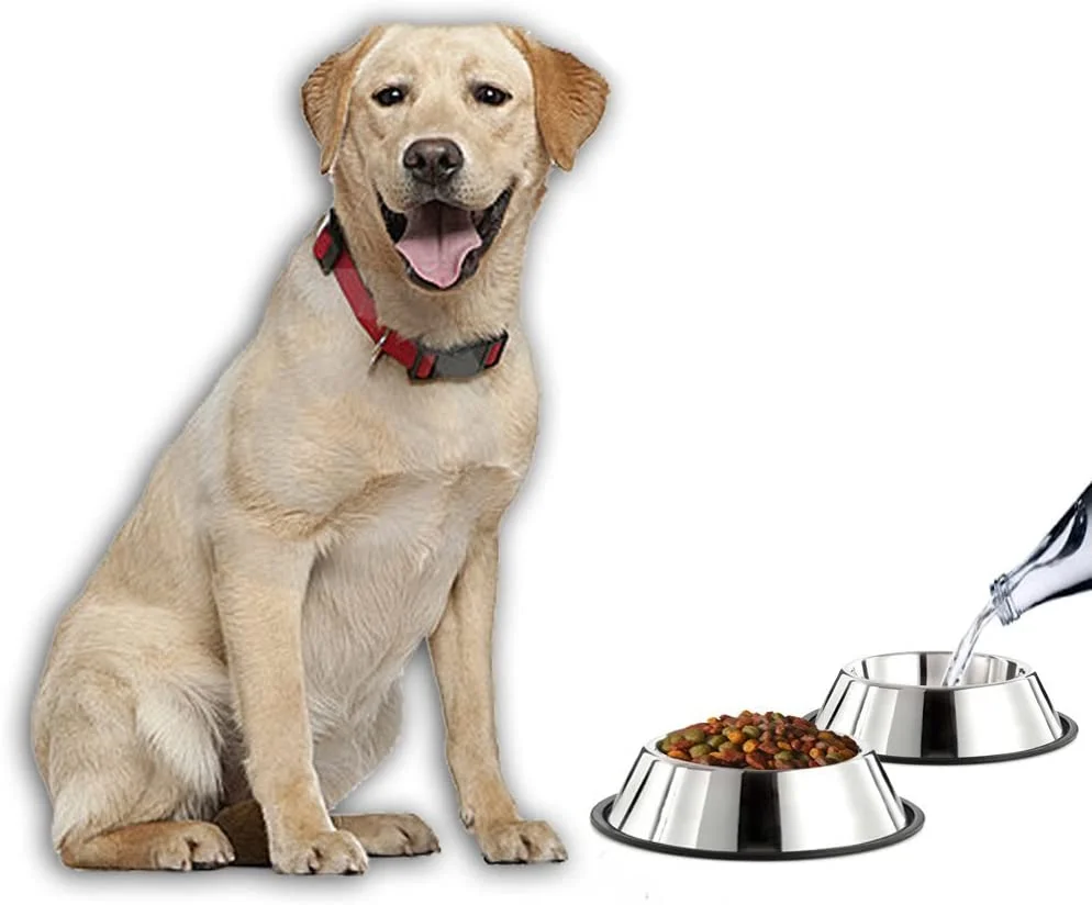 

Dog Cat Bowls Stainless Steel Pet Dish Non-slip Durable Dogs Feeding Bowls for Small Medium Dogs Cat Placemat Feeder Pet Bowl