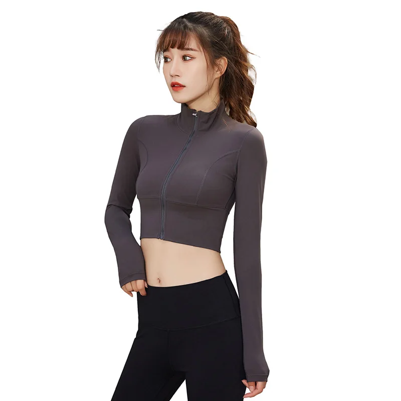 Женский топ для фитнеса и йоги укороченный облегающие спортивные рубашки