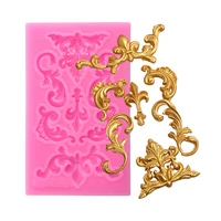 border silicone mold scroll relief fondant mold cake decorating tools cupcake baking molds